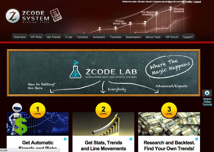 Capture d'écran de la page ZLab de ZCode