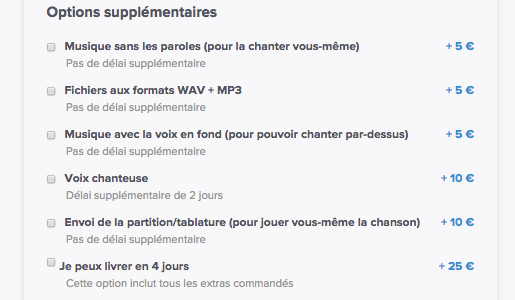 Proposer ses services en ligne avec 5euros.com et des options extras