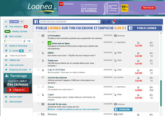 LooNea Mails remuneres offres remuneres
