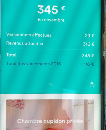 Une belle somme obtenue grâce à Airbnb, et cela en quelques mois