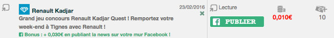 publier un statut facebook via moolineo