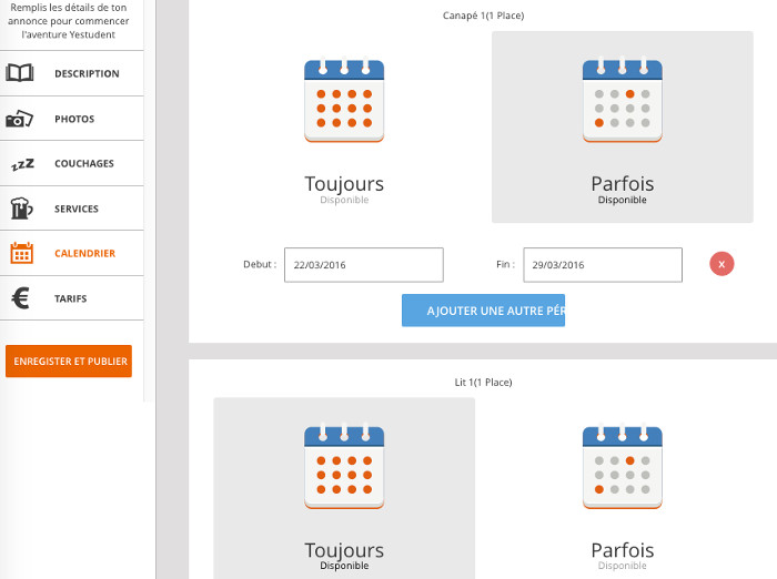 yestudent depose ton annonce calendrier