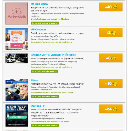 Offerwall de Click-it