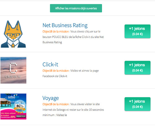 Click-it : visites de sites Internet