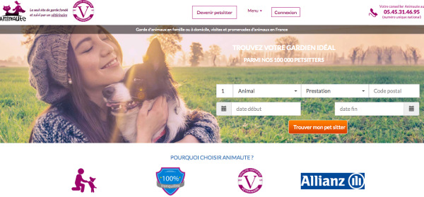 Page accueil du site Animaute