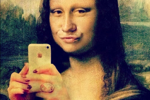 mona lisa reine du selfie