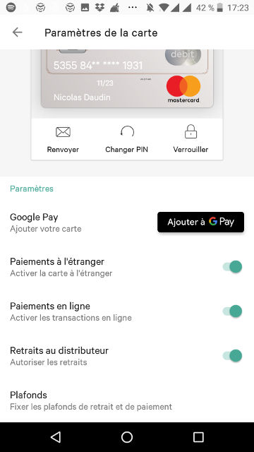carte n26 avis options
