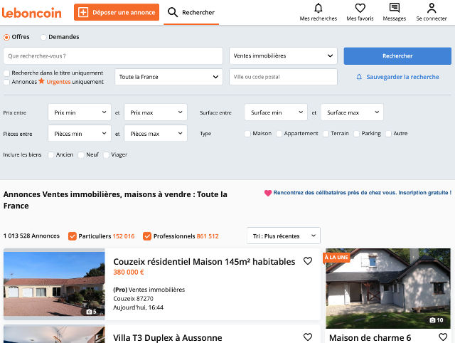 investissement immobilier petites annonces