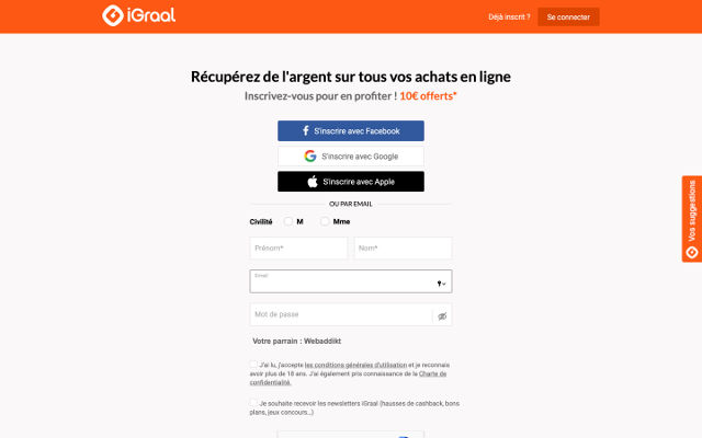 inscription iGraal